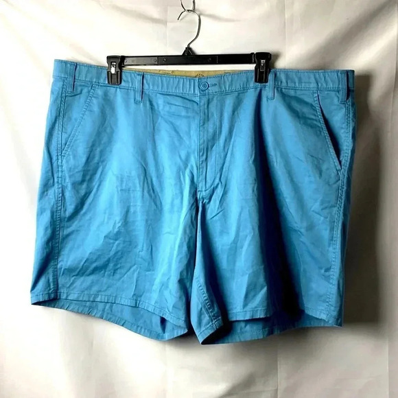DOCKERS FLEX COMFORT SHORTS BIG MENS SIZE 50 STEEL BLUE COLOR EUC CLEAN - Picture 1 of 13
